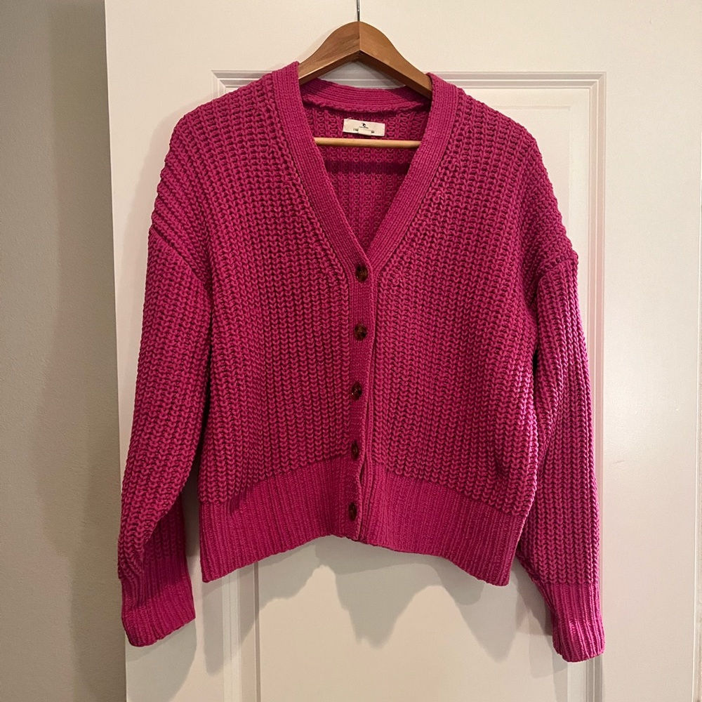 Rip Curl Fuchsia Knit Cardigan